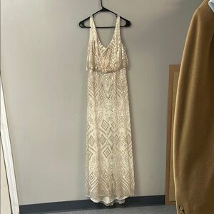 MARINA Cream Maxi Dress